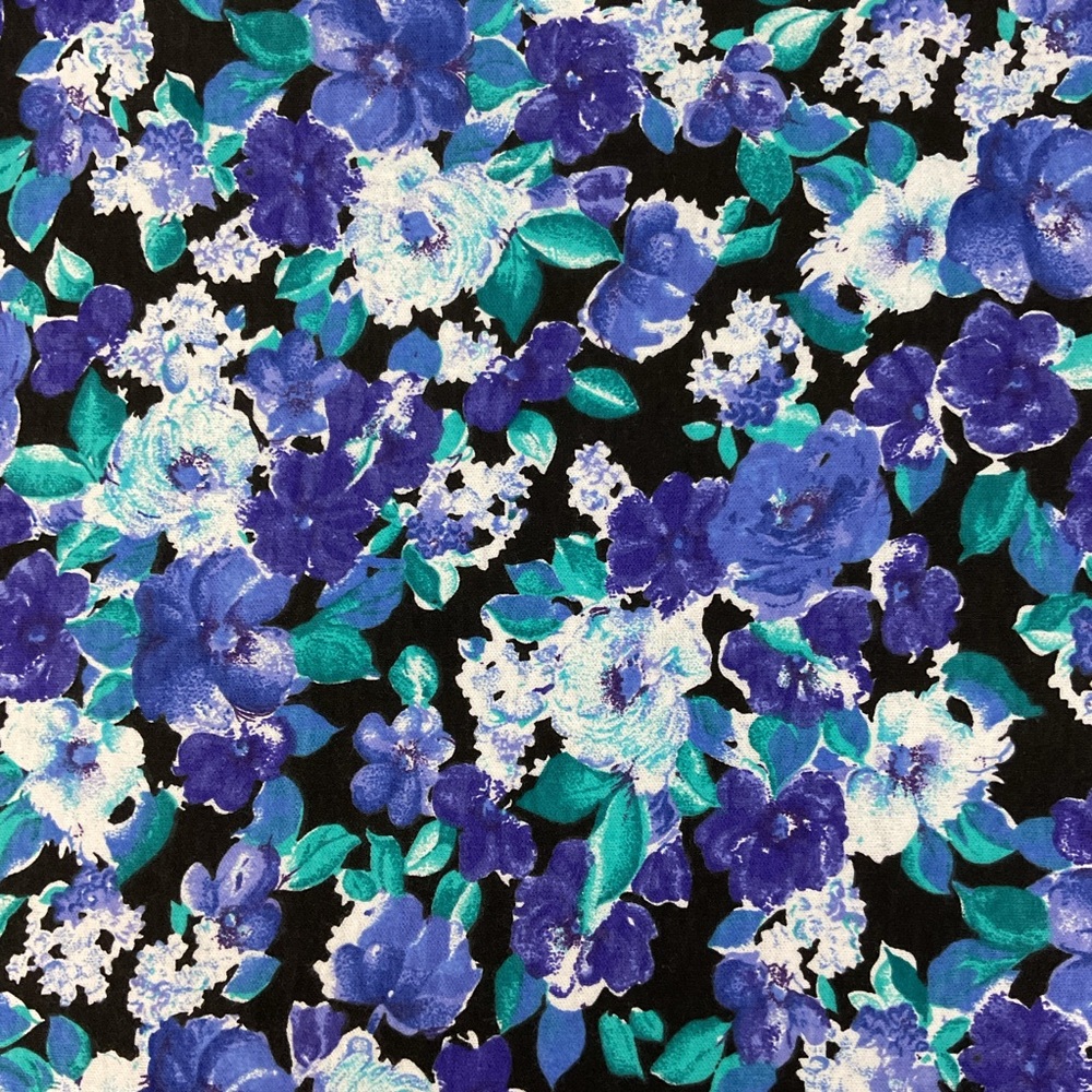 Vintage Marcus Brothers stretch knit floral fabric 58” x 60”